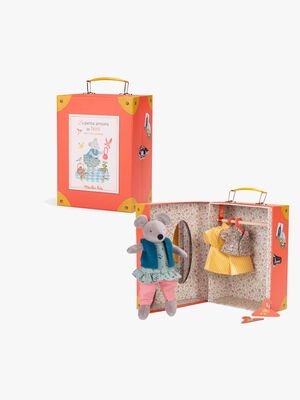 Moulin Roty Garderobekoffert med Dukke Nini
