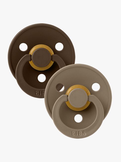 BIBS Smokk Colour 2-pack Lateks Størrelse 2, Mocha/Dark Oak