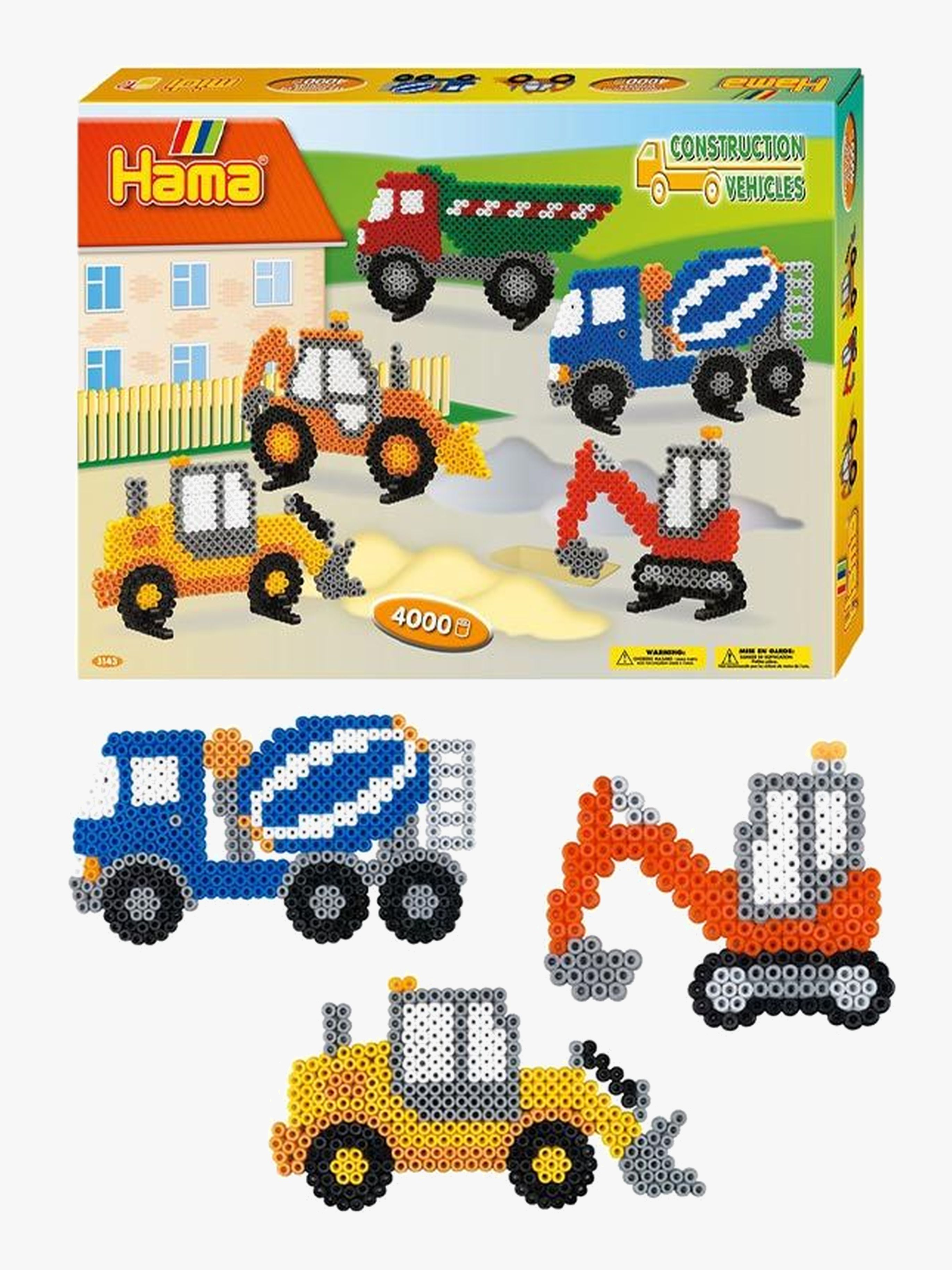 Hama Midi Gaveeske Anleggsmaskiner, 4000 Stk - Perler & Perlebrett
