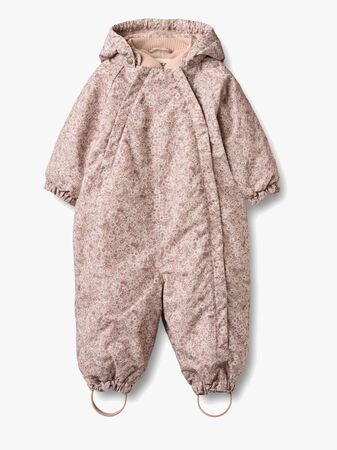 Wheat Adi Babydress, Rose Dust Flowers