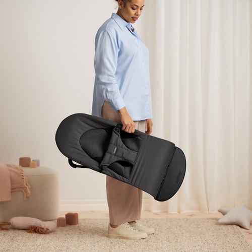 BabyBjörn Balance Soft Vippestol Woven/jersey, Mørkegrå