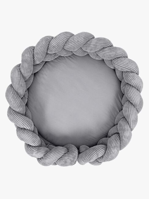MeowBaby Aesthetic Babynest med Flettet Beskyttelse & Leketeppe, Grey