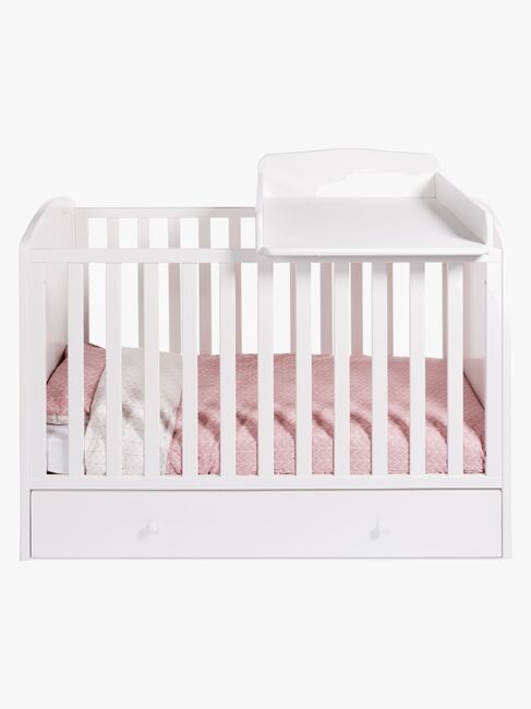 JLY Sprinkelseng med Oppbevaring, 124x60x90, Hvit