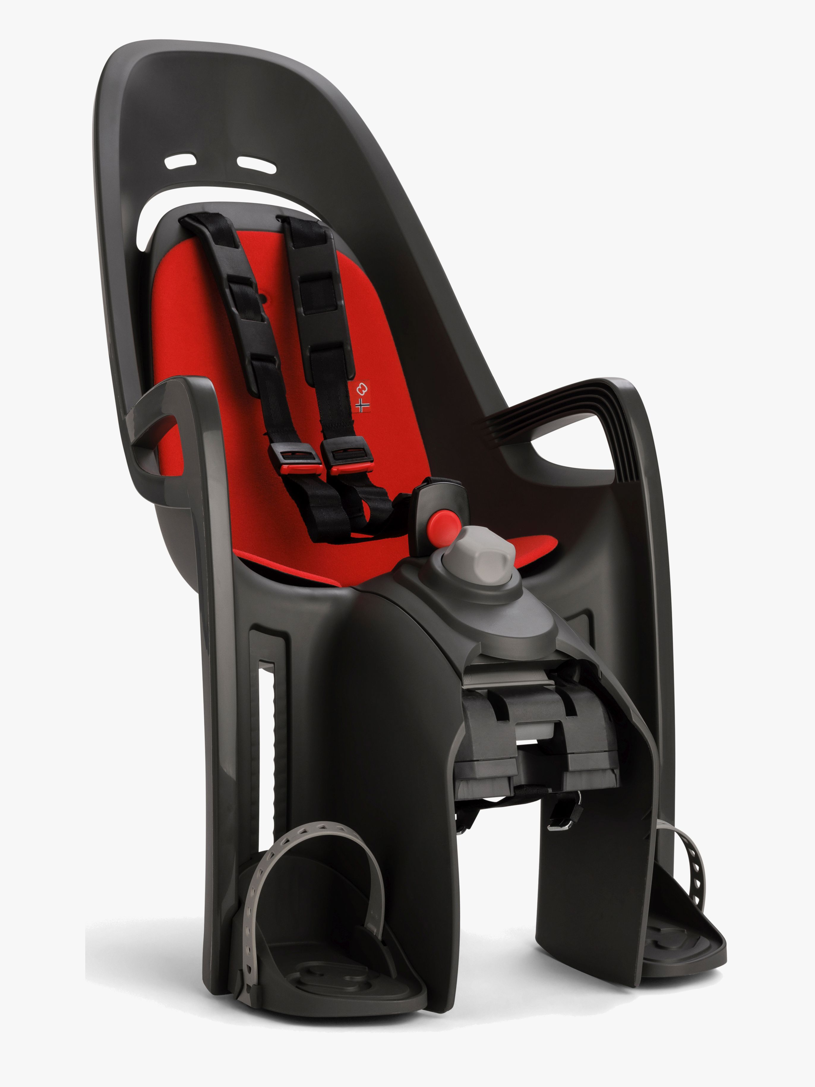 Hamax ZENITH RELAX Sykkelsete med Adapter, Grey/Red - Sykkelseter
