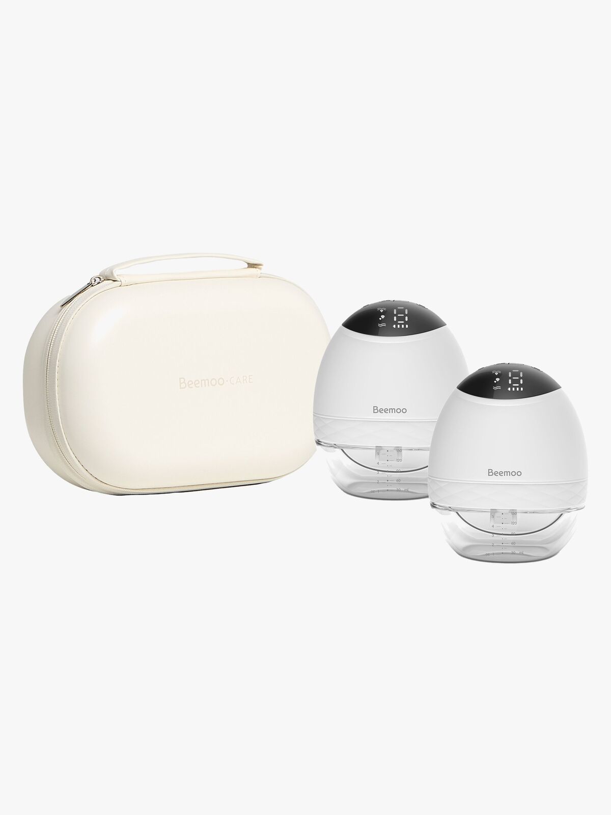 Beemoo CARE Wearable LED Elektrisk Brystpumpe Dobbel inkl. Oppbevaringsveske