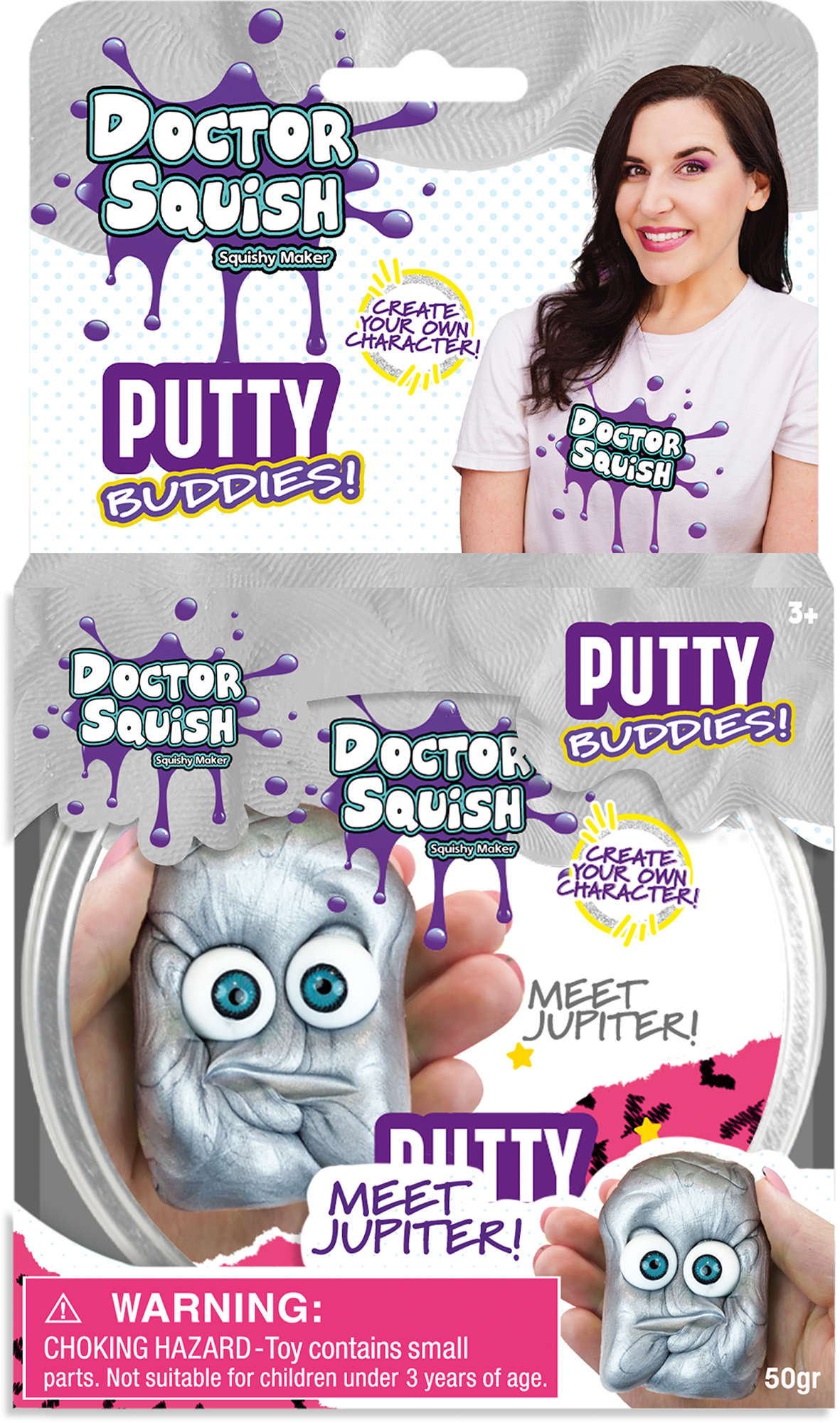 Doctor Squish Putty Buddies Strukturmasse Jupiter 50g - Slim