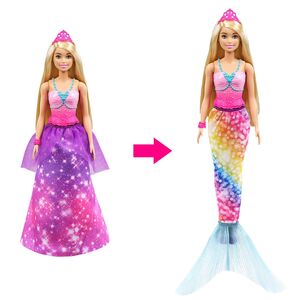 Barbie Dreamtopia 2-in-1 Prinsesse til Havfrue Dukke