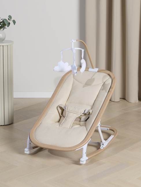 Beemoo PLAY Soothe Vippestol, Soft Beige/Nature