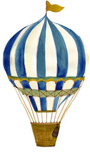 That's Mine Wallsticker Retro Luftballong Stor, Blå