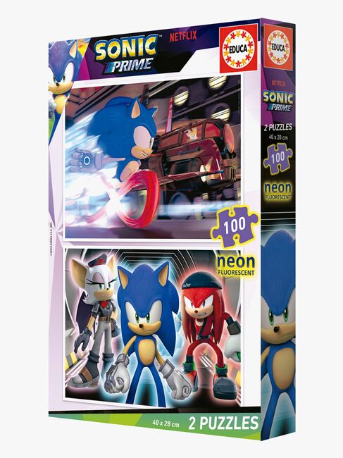 Educa Sonic Prime Puslespill Neon 2x100 Brikker
