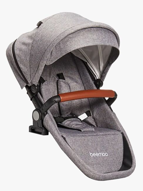 Beemoo Maxi 4 Twin Søskenvogn inkl. Søskensete, Grey Melange/Black