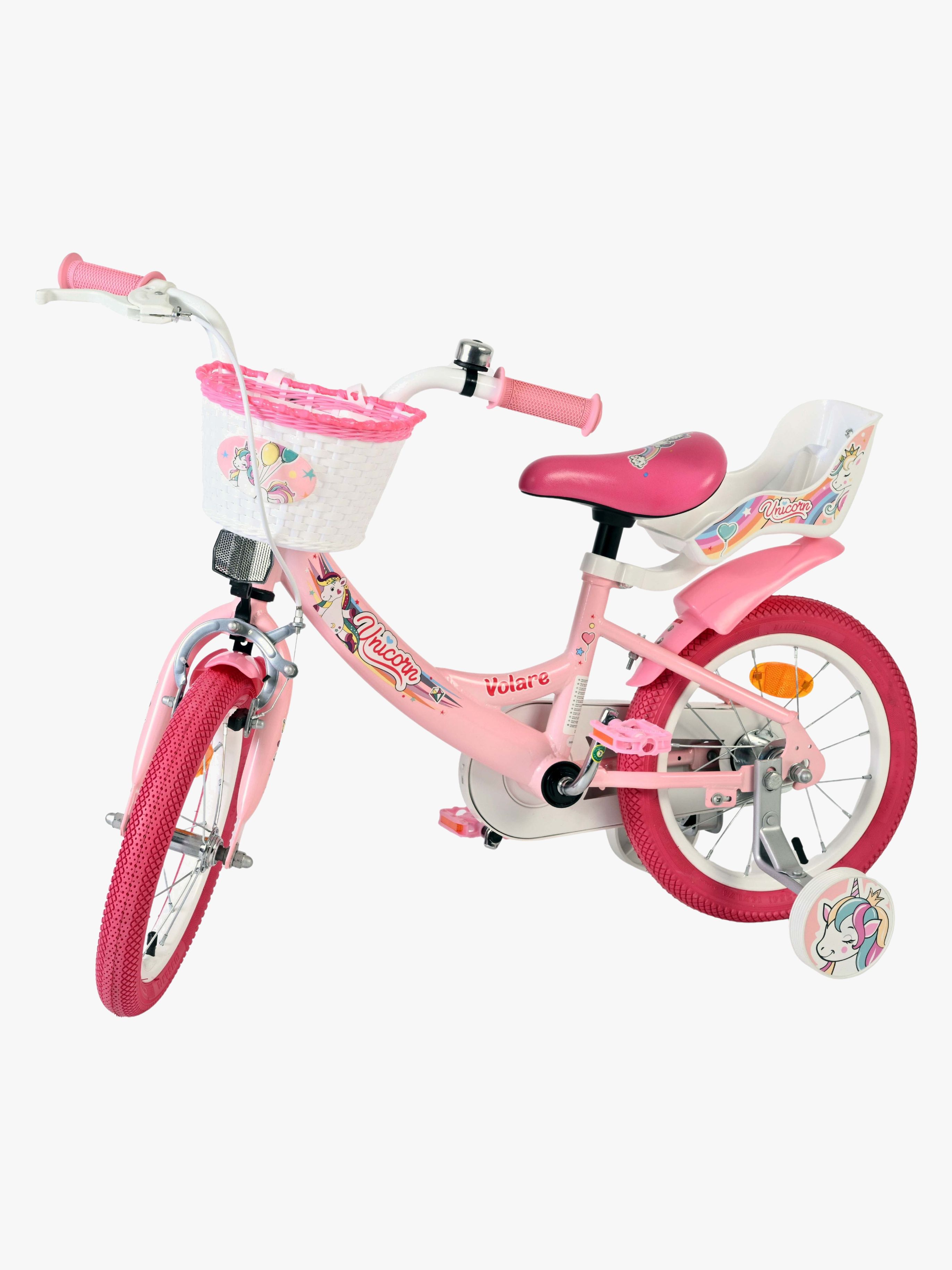 Volare Unicorn Sykkel 14 Tommer, Rosa - Barnesykler - Metall,Plast,Gummi