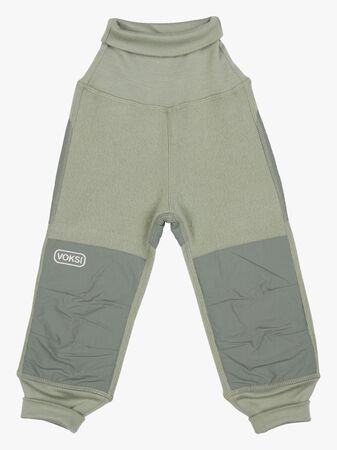 Voksi Fleecebukser Merinoull, Misty Green