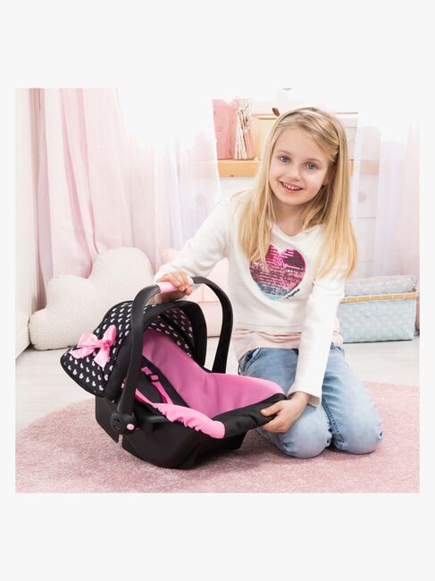 Bayer Design Bilstol med Kalesje, Svart/Rosa