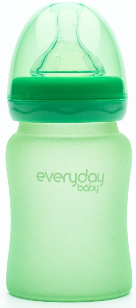 Everyday Baby Tåteflaske Glass med Varmeindikator 150ml, Green