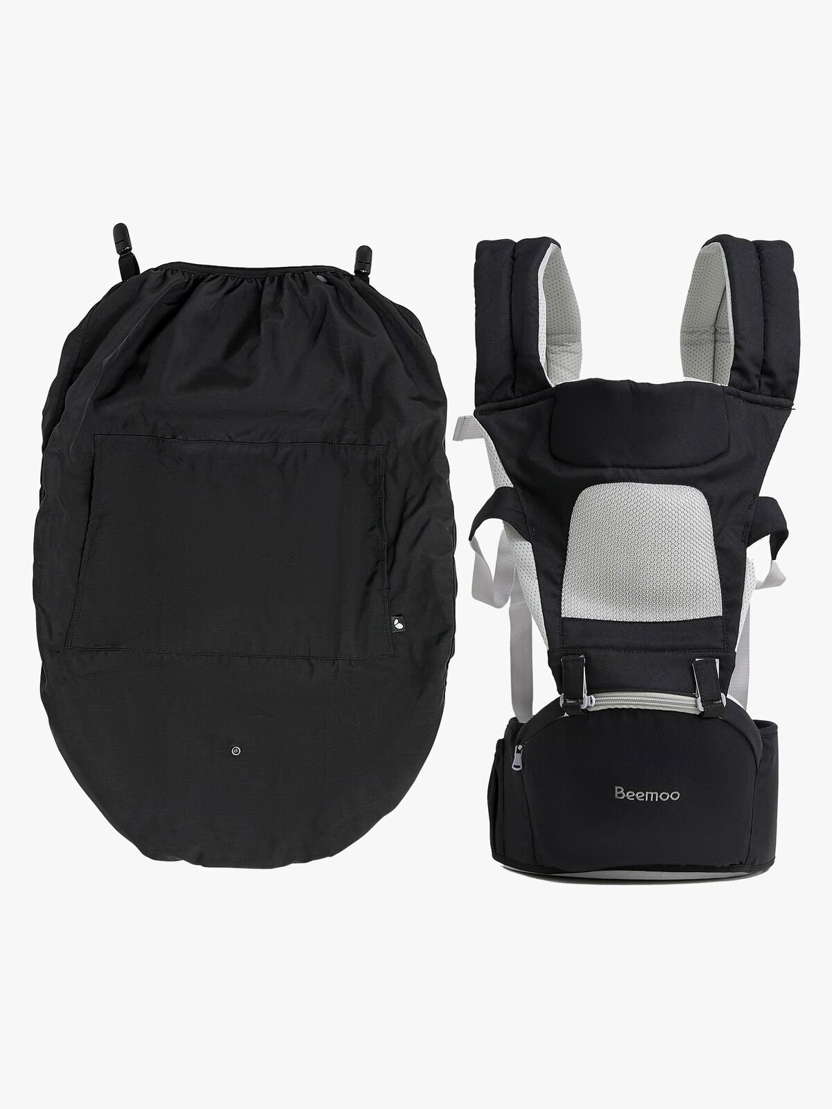 Beemoo CARE Carry Comfort Air Bæresele inkl. Regntrekk, Black