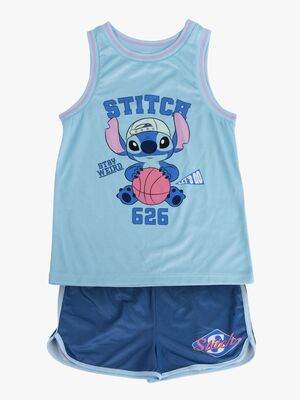 Disney Stitch Singlet & Shorts Sport Sett, Blå