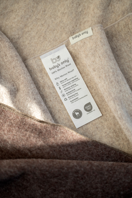 Baby's Only Baby Crib Teppe Merinoull TOG 1, Brushed Ecru