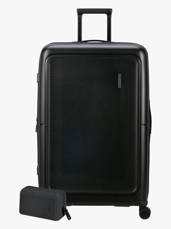 American Tourister Dashpop Koffert 104-121L & Toalettmappe POP, True Black