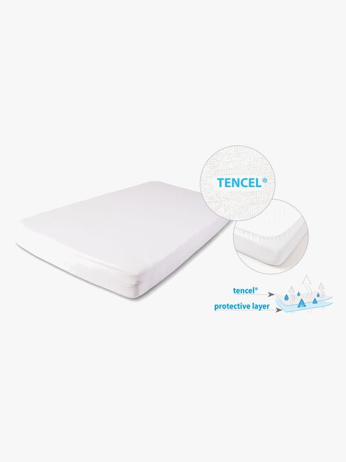 BabyMatex Tencel Vanntett Stretchlaken til Barneseng 70 x 140 cm, Hvit