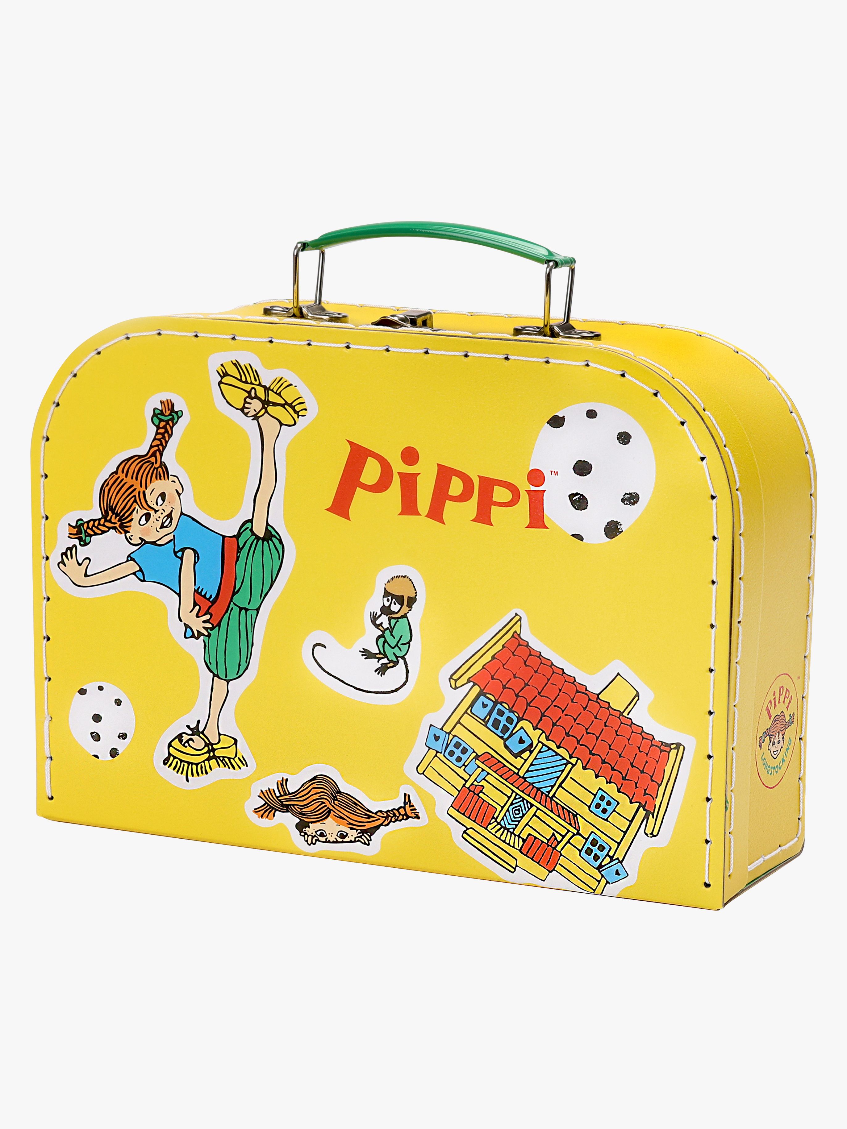 Pippi Langstrømpe Koffert 25 cm, Gul - Pappkofferter