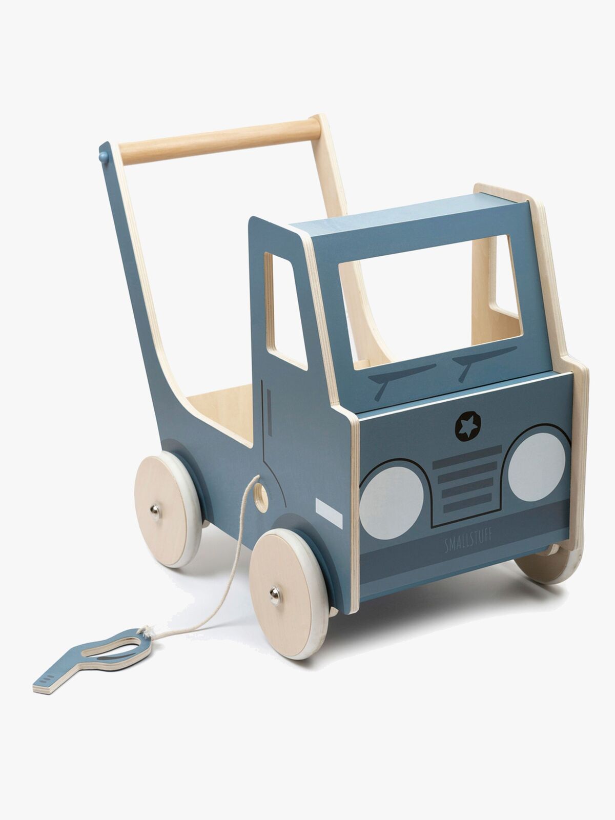 Smallstuff Gåvogn Truck I Tre, Blå