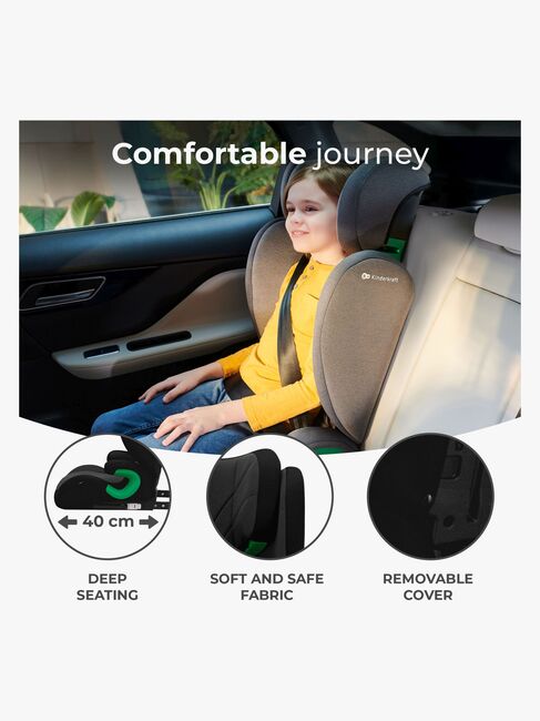 Kinderkraft JUNIOR FIX 2 i-Size Beltestol, Graphite Black