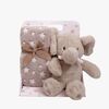 CarloBaby Elefant Fleeceteppe og Kosedyr, Beige