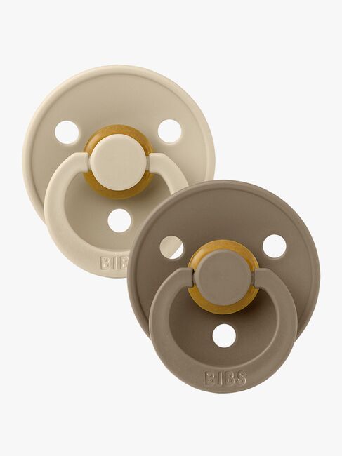 BIBS Smokk Colour 2-pack Lateks Størrelse 3 Vanilla/Dark Oak