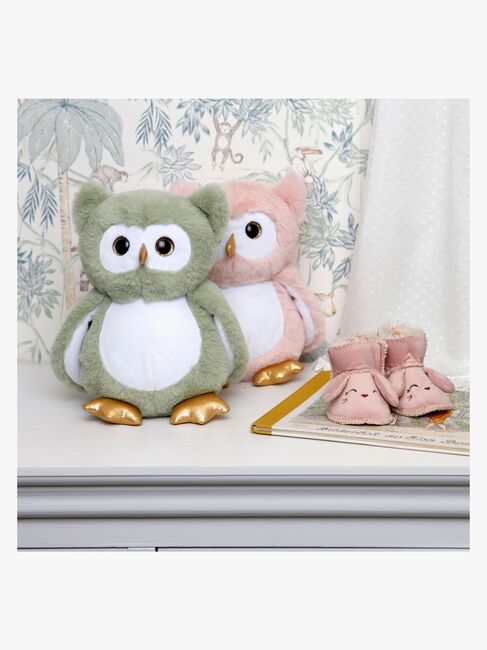 Teddykompaniet Selvlysende Ugle 22 Cm, Rosa