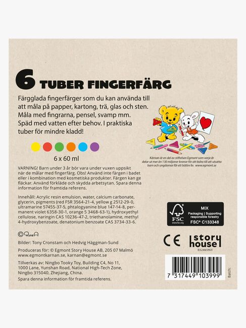Egmont Kärnan Bamse Fingermaling