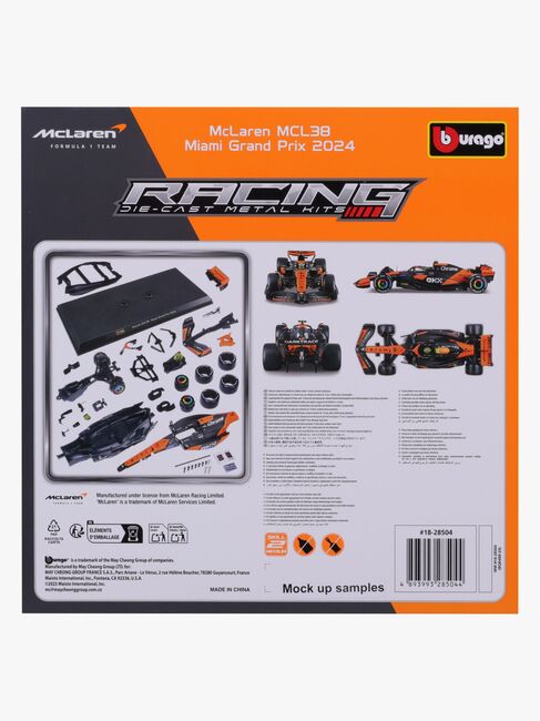 Bburago F1 Mclaren MCL38 Modellsett Norris #4 1:24