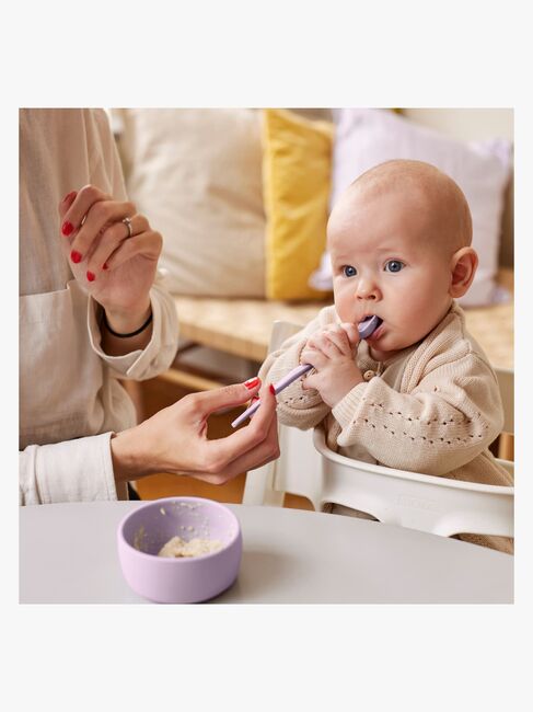 Everyday Baby Skje Silikon 2-Pakk, Lavendel