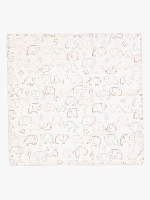 Jollein Musselinteppe 70x70 cm 3-Pakk, Elephant Tales