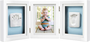 Pearhead Babyprints Deluxe Fotoramme Trippel Ledad, Hvit