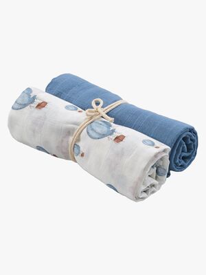 Borganäs Musselintepper Ballong 70x70 2-Pakk, Blå