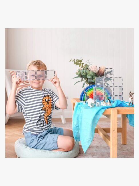 Connetix Magnetiske Byggeklosser Clear Rektangel 12 Deler