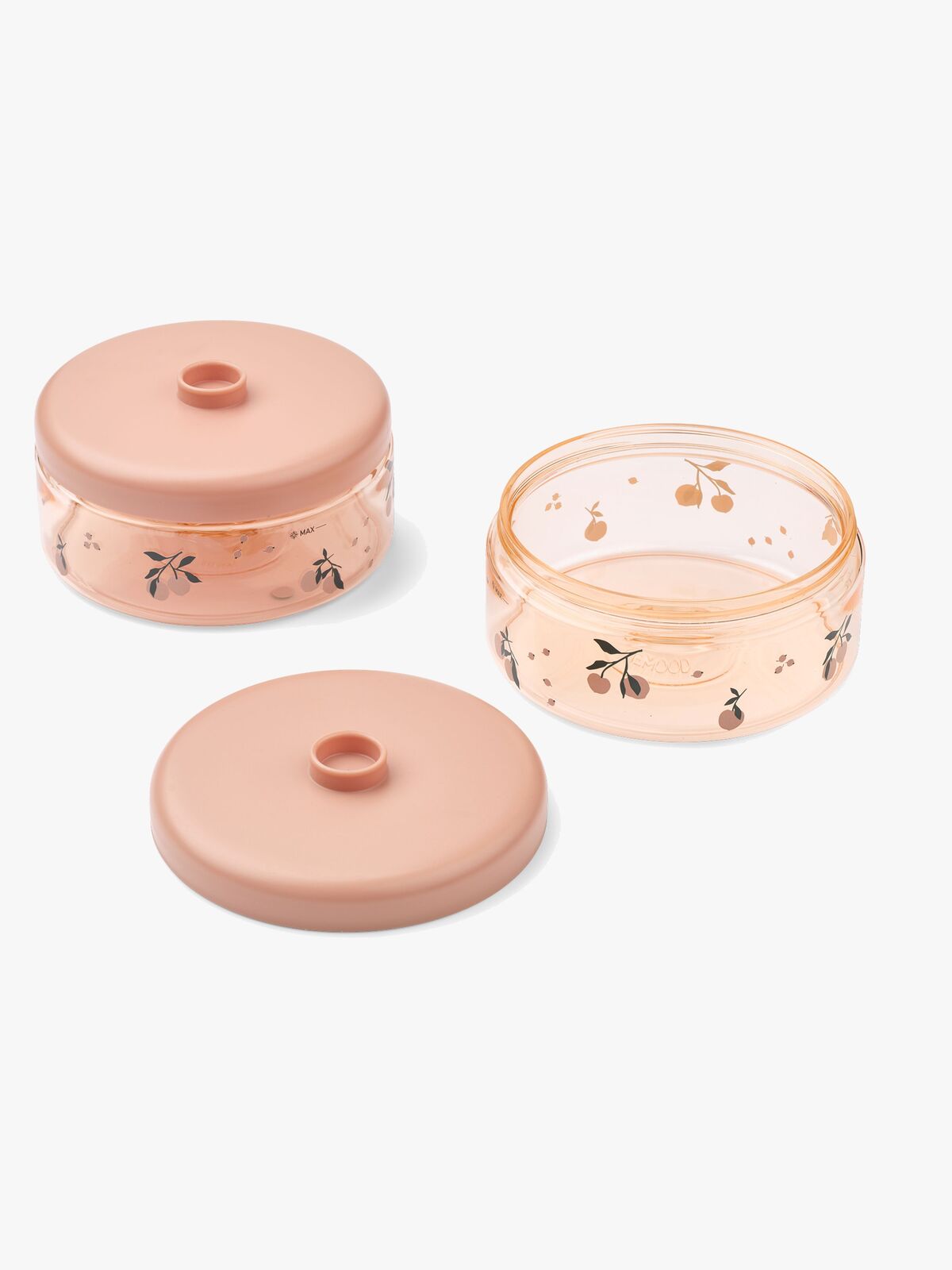 LIEWOOD Dominique Tritan Snacksboks 500 ml 2-Pakk, Peach/Sea shell