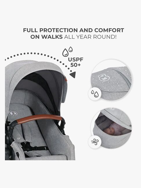 Kinderkraft Multifunctional 3-in-1 B-Tour Mink Pro Kombivogn, Dark Grey