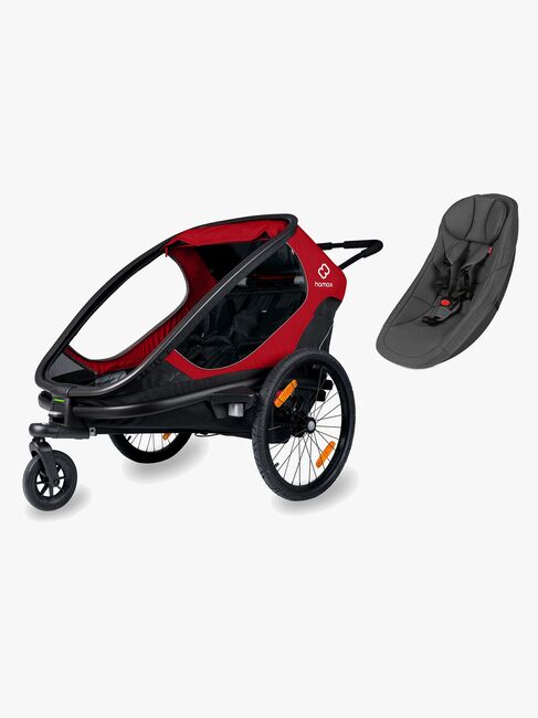 Hamax Outback Sykkelvogn inkl. Babysete, Red/Black