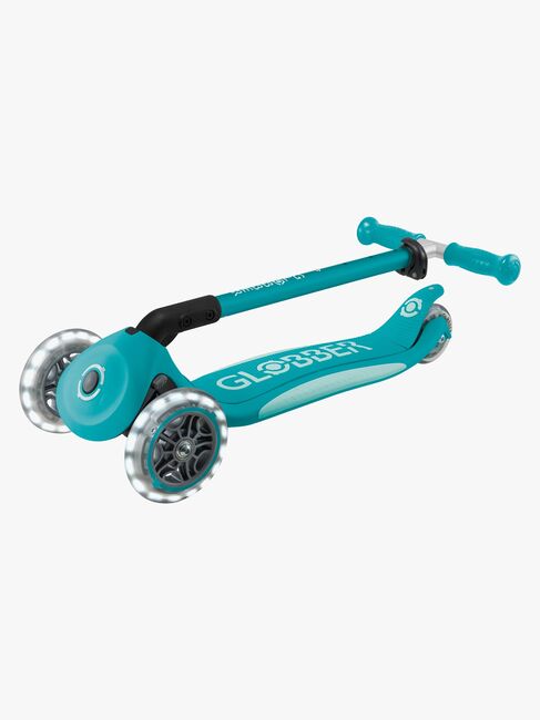 Globber Primo Sammenleggbar Plus Lights V2 3-hjuls Sparkesykkel, Marineblå