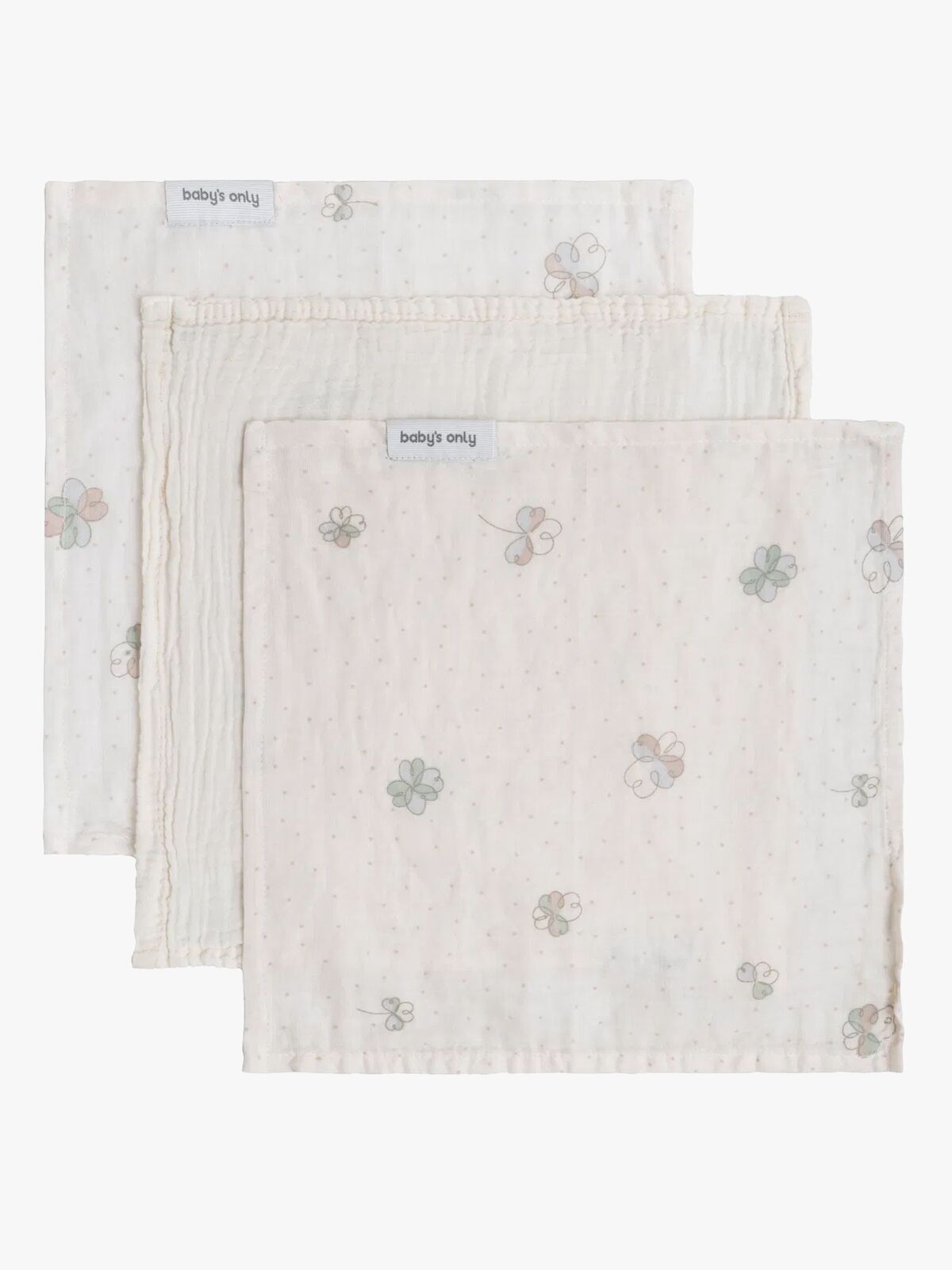 Baby's Only Tender Bomullsteppe 3-Pakk, Linen/Clover