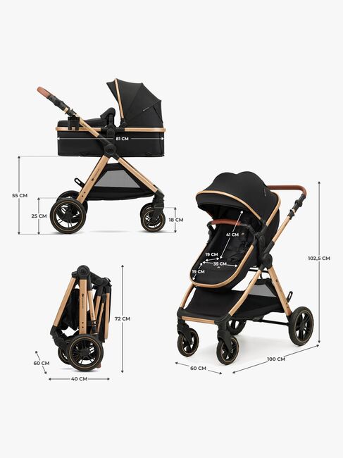Kinderkraft ESME 2-in-1 Duovogn, Pure Black