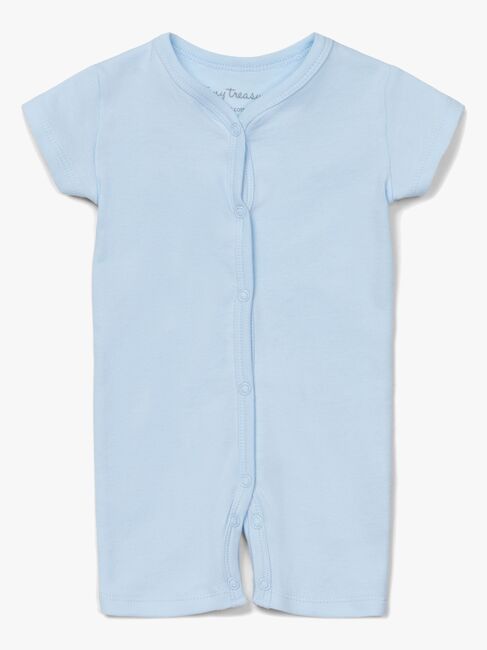 Tiny Treasure Summer Jumpsuit 2-Pack, Blue/Palm