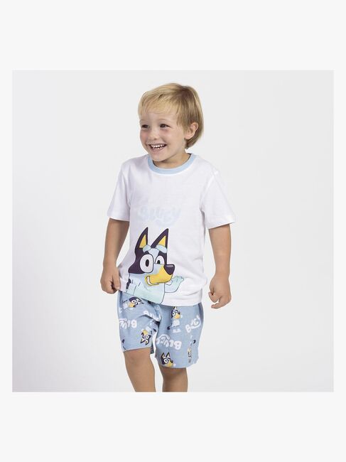 Bluey Pysjamas, Hvit/Blå