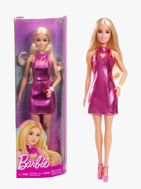 Barbie Fashionista Dukke med Blondt Hår & Rosa Kjole