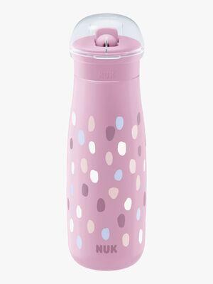 NUK Mini-Me Flip Flaske, Purple Dots