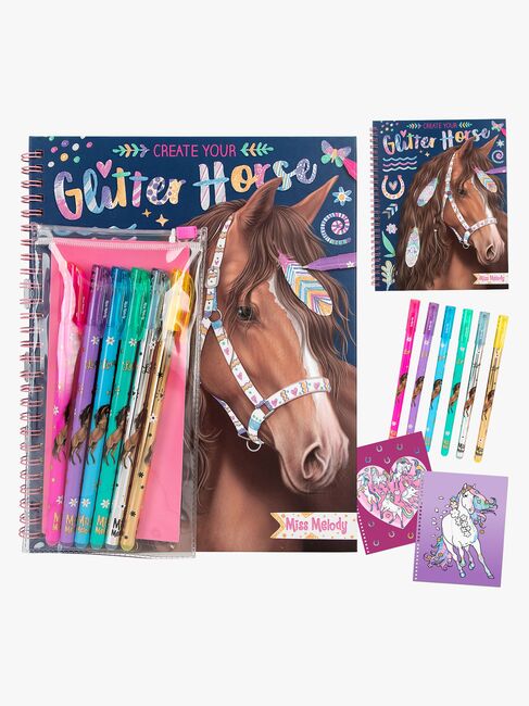 Miss Melody Fargeleggingsbok med Glitterpenner