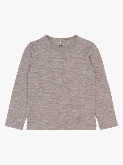 Mikk-Line  Langermet T-skjorte Merinoull, Melange Denver