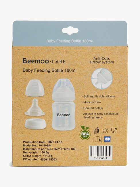 Beemoo CARE Brystmelkflaske 180 Ml 2-pack inkl. Tut